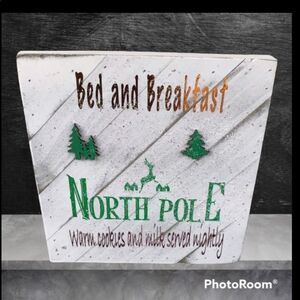 Santa Claus Christmas sign decorations.